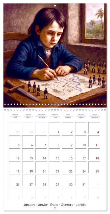 Produktbild: Napol&eacute;on Bonaparte (Calendrier mural carr&eacute; 2026 30x30 cm) Calendrier double avec une page pour vos prises de notes