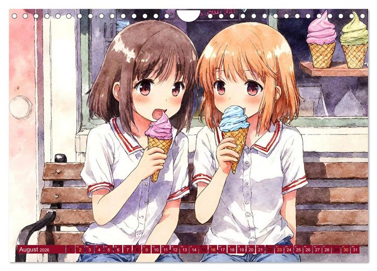 Produktbild: Manga-Momente (Wandkalender 2026 DIN A4 quer), CALVENDO Monatskalender