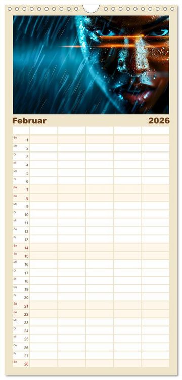 Produktbild: Familienplaner 2026 - Sport Art mit 5 Spalten (Wandkalender, 21 x 45 cm) CALVENDO