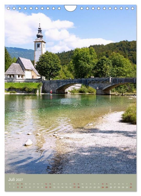 Produktbild: Zauberhaftes Slowenien. Seen, Berge und charmante Orte (Wandkalender 2027 DIN A4 hoch), CALVENDO Monatskalender