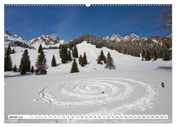 Produktbild: Kraftpl&auml;tze in den Bergen (Wandkalender 2026 DIN A2 quer), CALVENDO Monatskalender