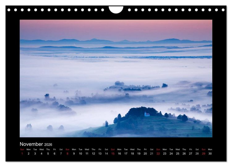 Produktbild: Landscapes of Slovenia (Wall Calendar 2026 DIN A4 landscape), CALVENDO 12 Month Wall Calendar