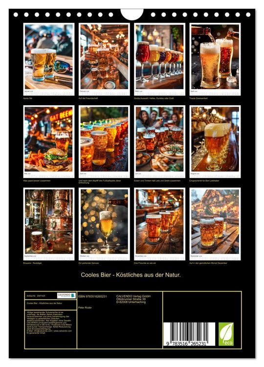 Produktbild: Cooles Bier - K&ouml;stliches aus der Natur. (Wandkalender 2026 DIN A4 hoch), CALVENDO Monatskalender