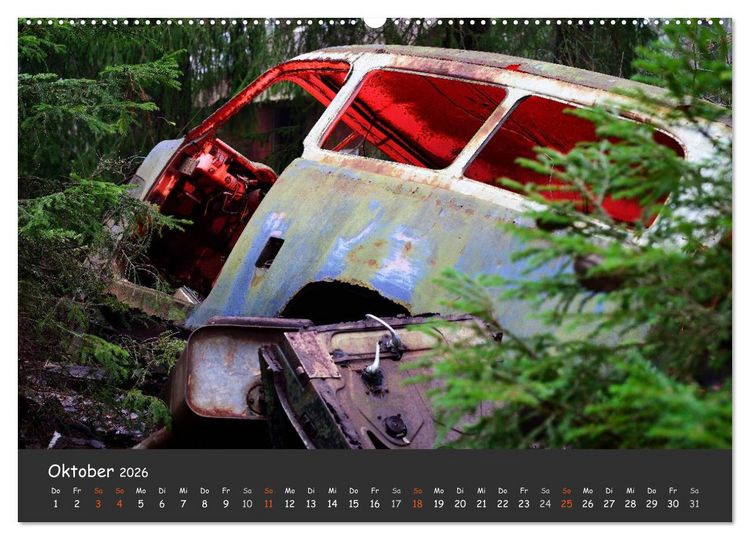 Produktbild: BILKYRKOG&Aring;RDEN Der Autofriedhof im Kyrk&ouml; Mosse (Wandkalender 2026 DIN A2 quer), CALVENDO Monatskalender