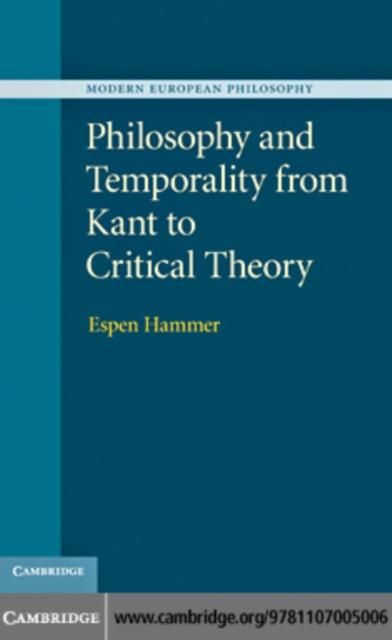 Produktbild: Philosophy and Temporality from Kant to Critical Theory