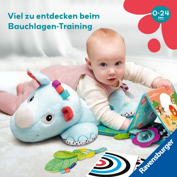 Produktbild: Play+ Nashorn Spielkissen (f&uuml;r die Bauchlage) - ab 0 Monate