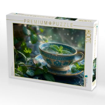 Produktbild: CALVENDO Puzzle Pfefferminztee in der Tasse | 1000 Teile Lege-Gr&ouml;&szlig;e 64x48cm Foto-Puzzle f&uuml;r gl&uuml;ckliche Stunden