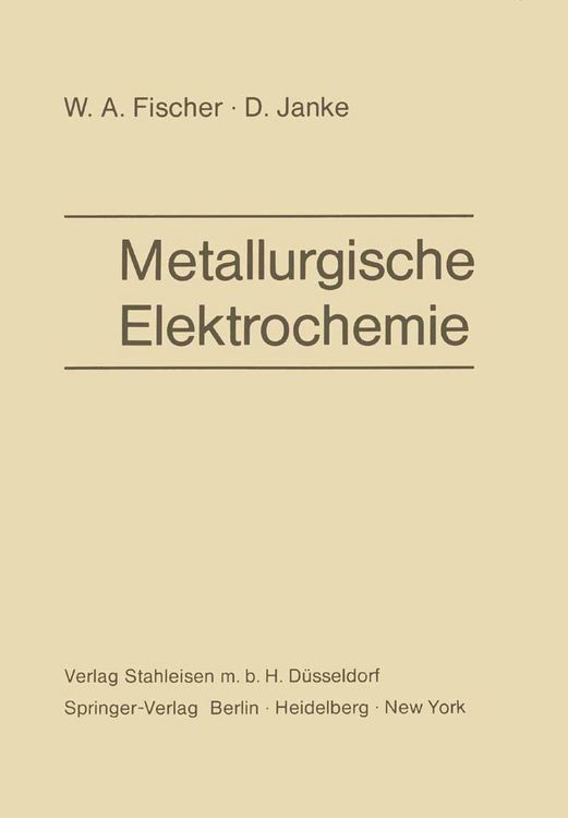 Produktbild: Metallurgische Elektrochemie