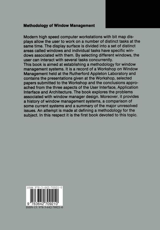 Produktbild: Methodology of Window Management