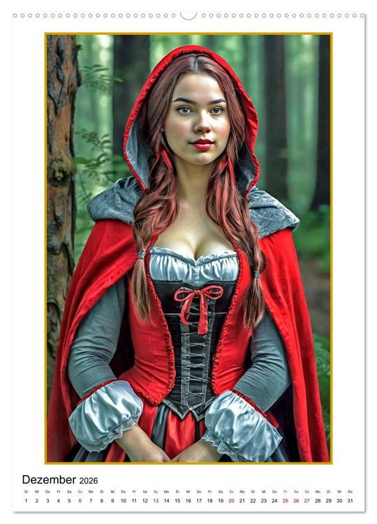 Produktbild: Fantasy-Frauenfiguren (Wandkalender 2026 DIN A2 hoch), CALVENDO Monatskalender