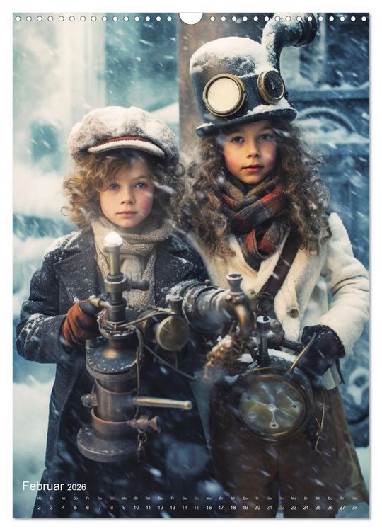 Produktbild: Steampunk Kinderwelt (Wandkalender 2026 DIN A3 hoch), CALVENDO Monatskalender
