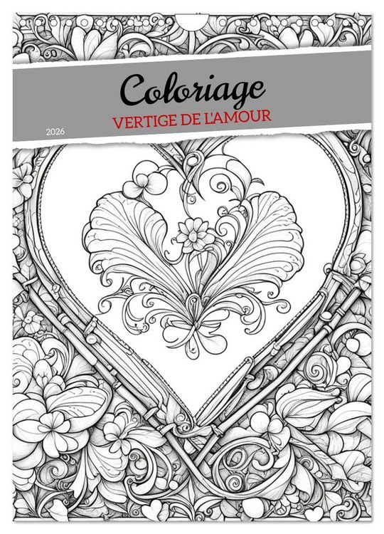 Produktbild: Coloriage (Calendrier mural 2026 DIN A4 horizontal), CALVENDO calendrier mensuel