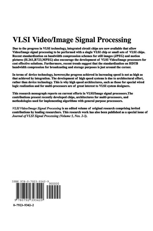 Produktbild: VLSI Video/Image Signal Processing