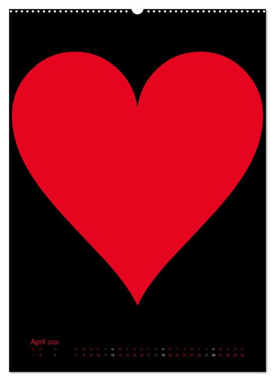 Produktbild: Foto- und Bastelkalender &bdquo;LIEBE&ldquo; in der Farbe Schwarz (Wandkalender 2026 DIN A2 hoch), CALVENDO Monatskalender