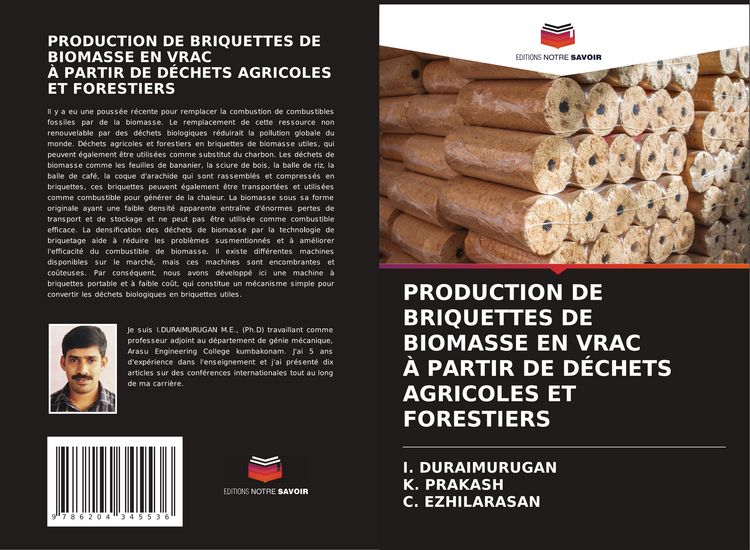 Produktbild: Production De Briquettes De Biomasse En Vrac &Agrave; Partir De D&eacute;chets Agricoles Et Forestiers