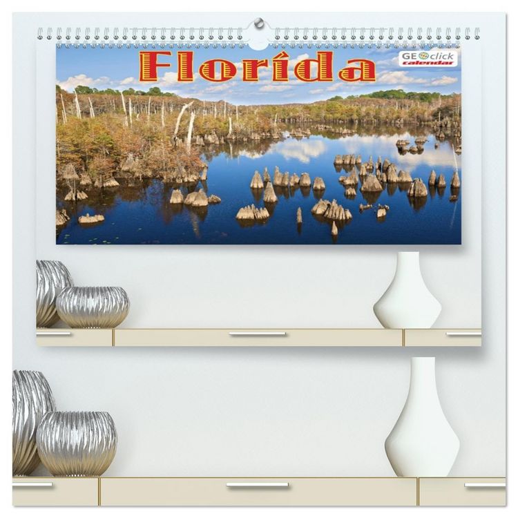 Produktbild: GEOclick calendar: Florida (hochwertiger Premium Wandkalender 2026 DIN A2 quer), Kunstdruck in Hochglanz