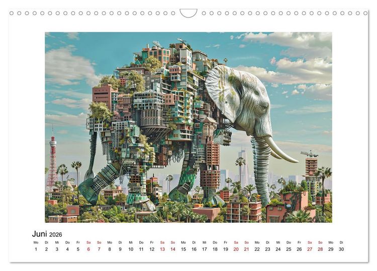 Produktbild: Elefantastisch (Wandkalender 2026 DIN A3 quer), CALVENDO Monatskalender