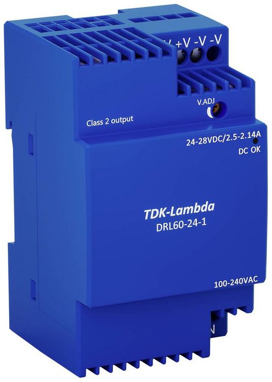 Produktbild: TDK-Lambda DRL60-24-1 Hutschienen-Netzteil (DIN-Rail) 24V 2.5A 60W Inhalt 1St.