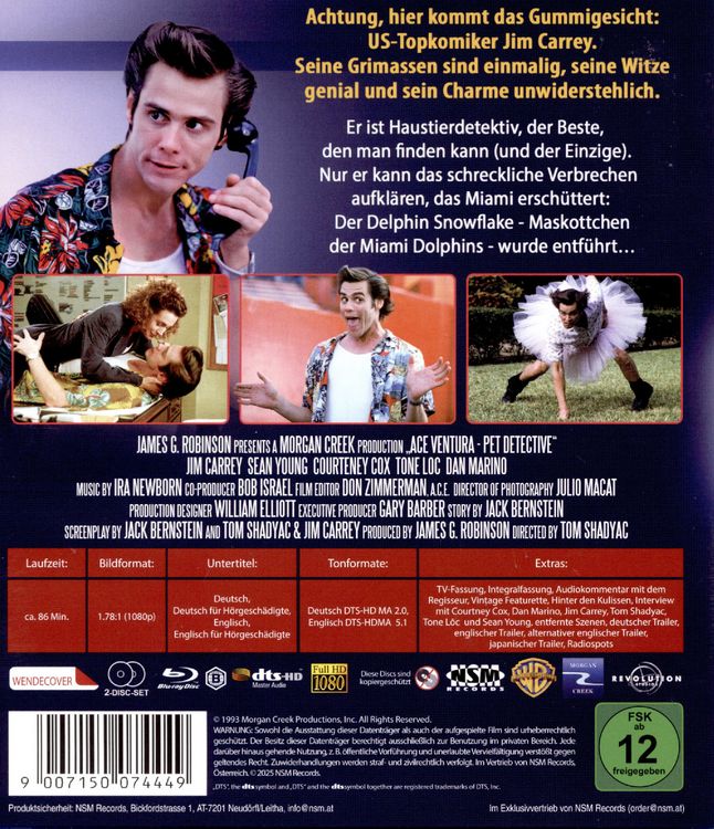 Produktbild: Ace Ventura - Ein tierischer Detektiv - 3 Filmfassungen [2 BRs]