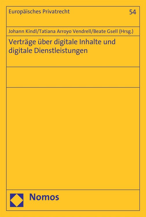 Produktbild: Vertr&auml;ge &uuml;ber digitale Inhalte und digitale Dienstleistungen