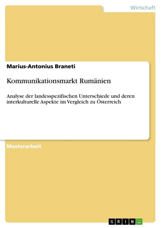 Produktbild: Kommunikationsmarkt Rum&auml;nien