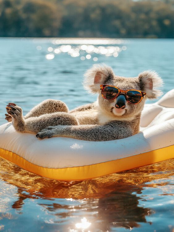 Produktbild: CALVENDO Puzzle Koala mit Sonnenbrille im Schwimmring | 1000 Teile Lege-Gr&ouml;&szlig;e 64x48cm Foto-Puzzle f&uuml;r gl&uuml;ckliche Stunden