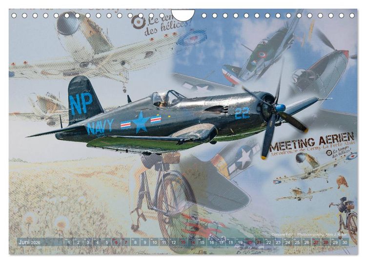 Produktbild: Aviatik Photocomposing 2026 (Wandkalender 2026 DIN A4 quer), CALVENDO Monatskalender
