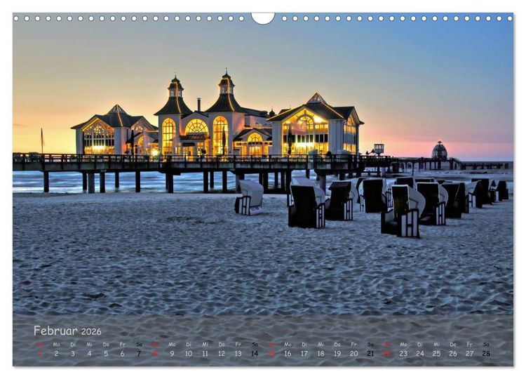 Produktbild: K&uuml;stenimpressionen von den Ostseeinseln R&uuml;gen und Usedom (Wandkalender 2026 DIN A3 quer), CALVENDO Monatskalender