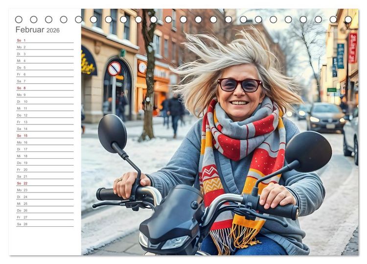 Produktbild: Renten-Turbo. Wenn der Ruhestand erst richtig Fahrt aufnimmt (Tischkalender 2026 DIN A5 quer), CALVENDO Monatskalender