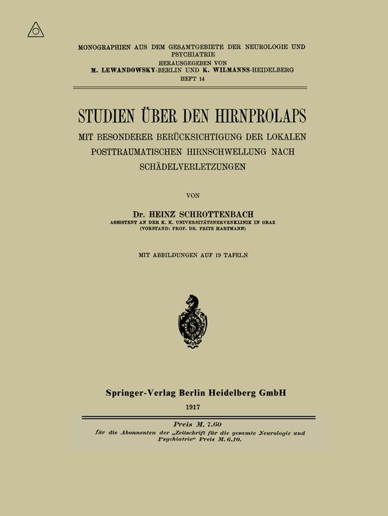 Produktbild: Studien &uuml;ber den Hirnprolaps