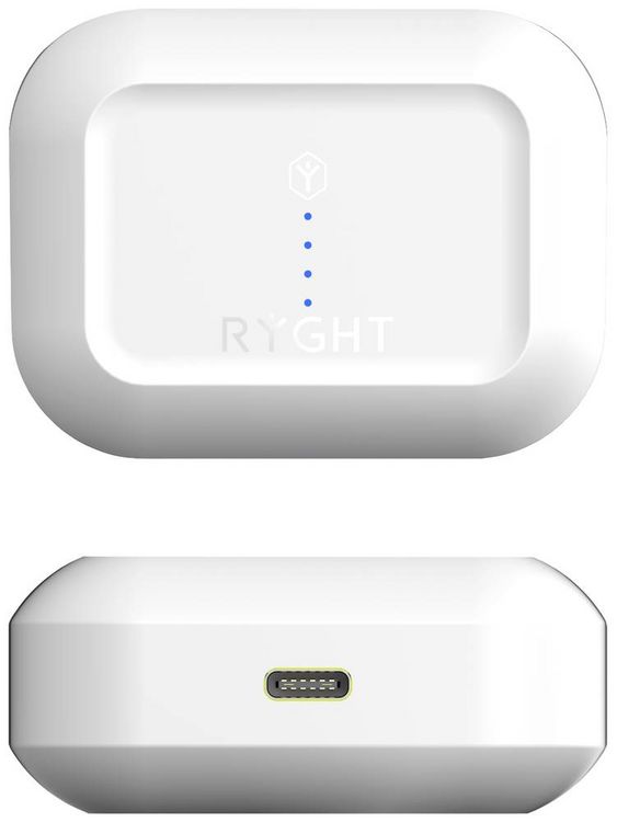 Produktbild: RYGHT MINO In Ear Headset Bluetooth® Stereo Weiß Mikrofon-Rauschunterdrückung Batterieladeanzeige, Headset, Ladecase, Touch-Steuerung