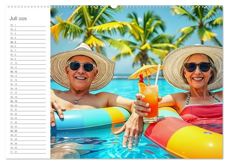 Produktbild: Renten-Turbo. Wenn der Ruhestand erst richtig Fahrt aufnimmt (Wandkalender 2026 DIN A2 quer), CALVENDO Monatskalender