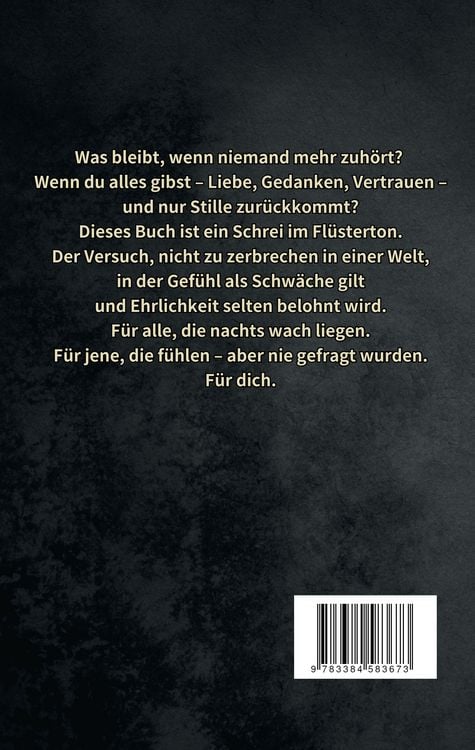 Produktbild: Keiner h&ouml;rt zu &ndash; also red ich mit mir selbst: Poetische Texte &uuml;ber Autismus, Schmerz & Selbstfindung