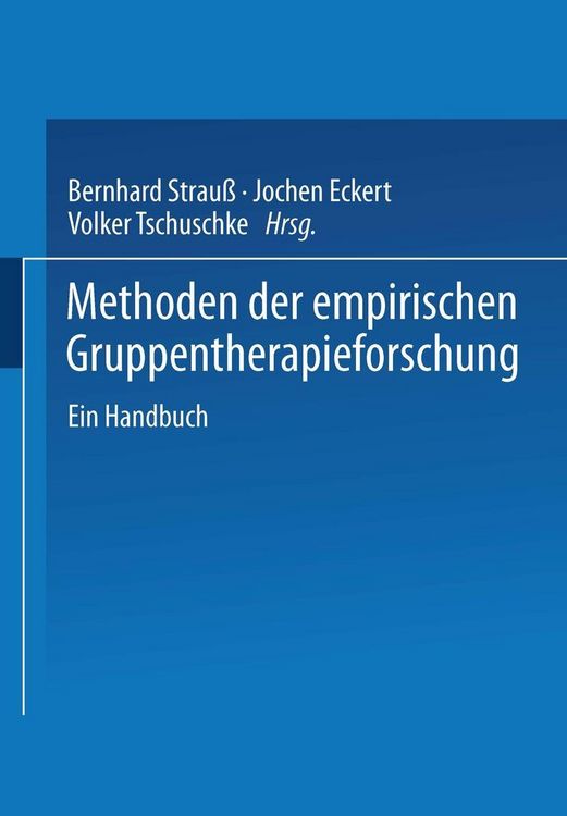 Produktbild: Methoden der empirischen Gruppentherapieforschung