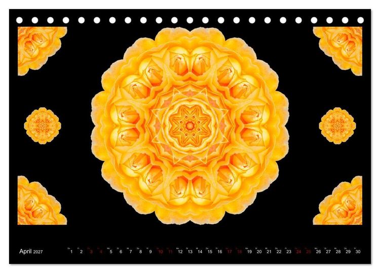 Produktbild: ROSEN MANDALAS (Tischkalender 2027 DIN A5 quer), CALVENDO Monatskalender