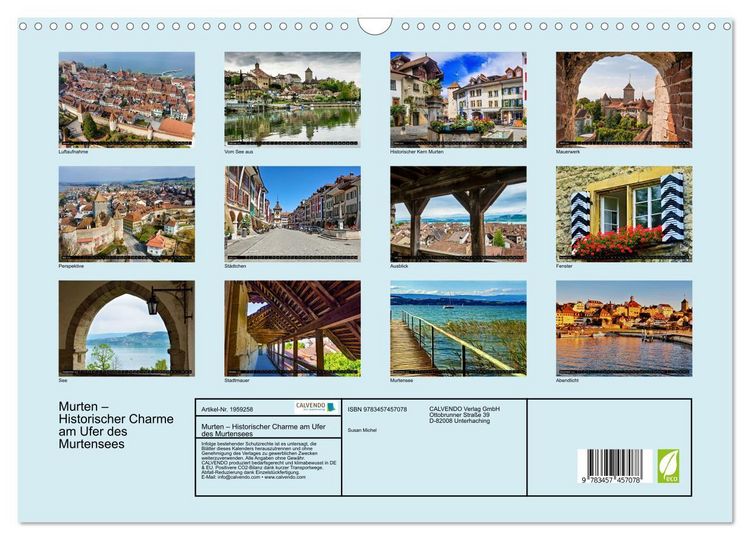 Produktbild: Murten &ndash; Historischer Charme am Ufer des Murtensees (Wandkalender 2026 DIN A3 quer), CALVENDO Monatskalender