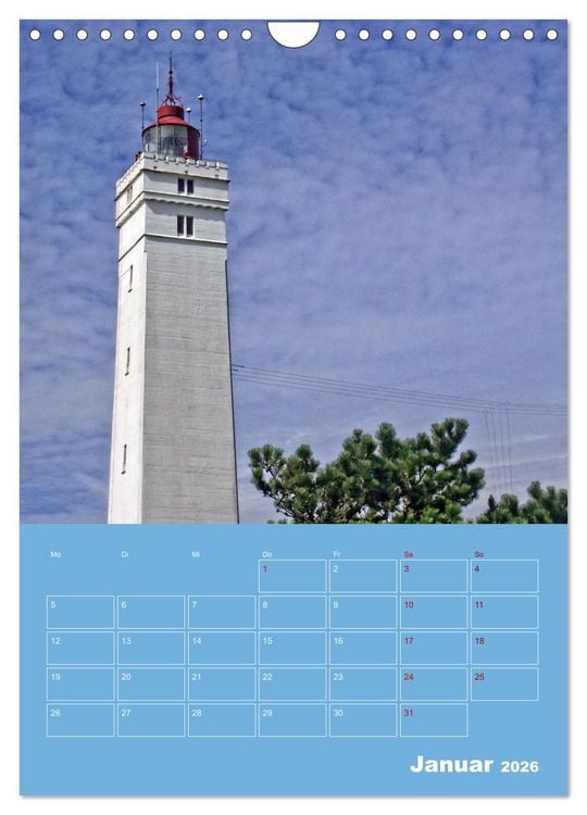 Produktbild: Nordseereise &ndash; J&uuml;tland in D&auml;nemark &ndash; Von Blavand bis Henne Strand (Wandkalender 2026 DIN A4 hoch), CALVENDO Monatskalender