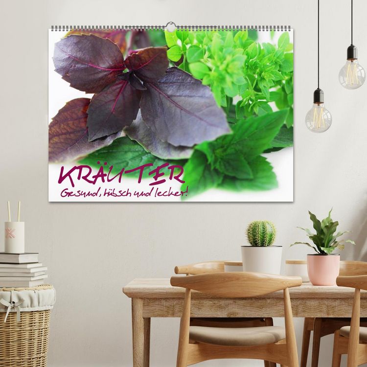 Produktbild: Kr&auml;uter - Gesund, h&uuml;bsch und lecker (Wandkalender 2026 DIN A2 quer), CALVENDO Monatskalender