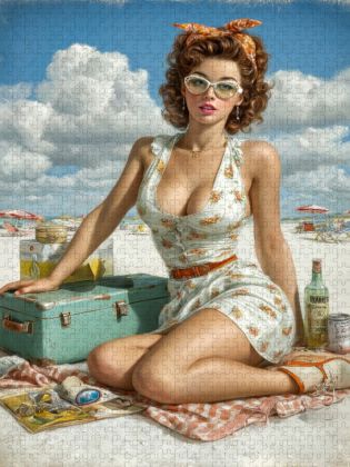 Produktbild: CALVENDO Puzzle Frau muss sich auch mal was g&ouml;nnen | 1000 Teile Lege-Gr&ouml;&szlig;e 64x48cm Foto-Puzzle f&uuml;r gl&uuml;ckliche Stunden