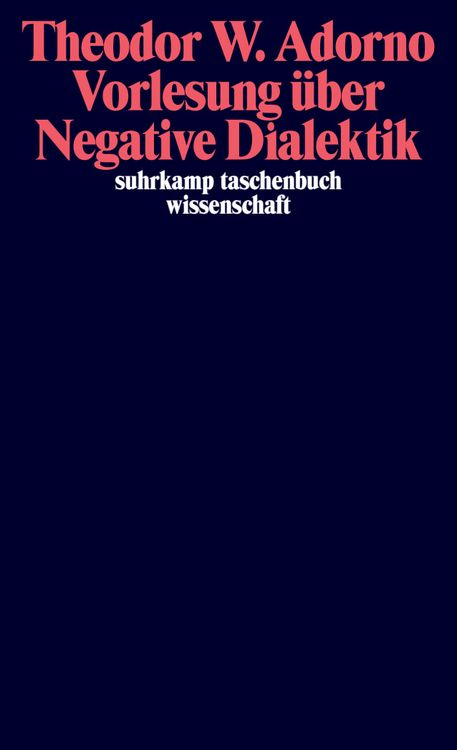 Produktbild: Vorlesung &uuml;ber Negative Dialektik