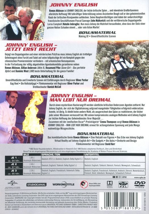 Produktbild: Johnny English 3-Movie Boxset [3 DVDs]