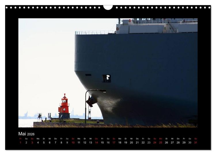 Produktbild: Auf Gro&szlig;e Fahrt - Schiffe im Hafen und auf See (Wandkalender 2026 DIN A3 quer), CALVENDO Monatskalender