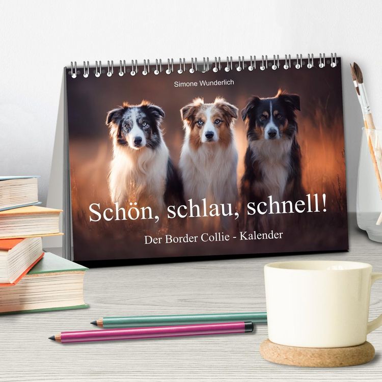 Produktbild: Sch&ouml;n, schlau, schnell! - Der Border Collie - Kalender (Tischkalender 2026 DIN A5 quer), CALVENDO Monatskalender