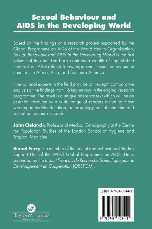 Produktbild: Sexual Behaviour and AIDS in the Developing World