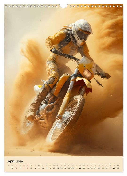 Produktbild: Motorrad W&uuml;stenrennen (Wandkalender 2026 DIN A3 hoch), CALVENDO Monatskalender