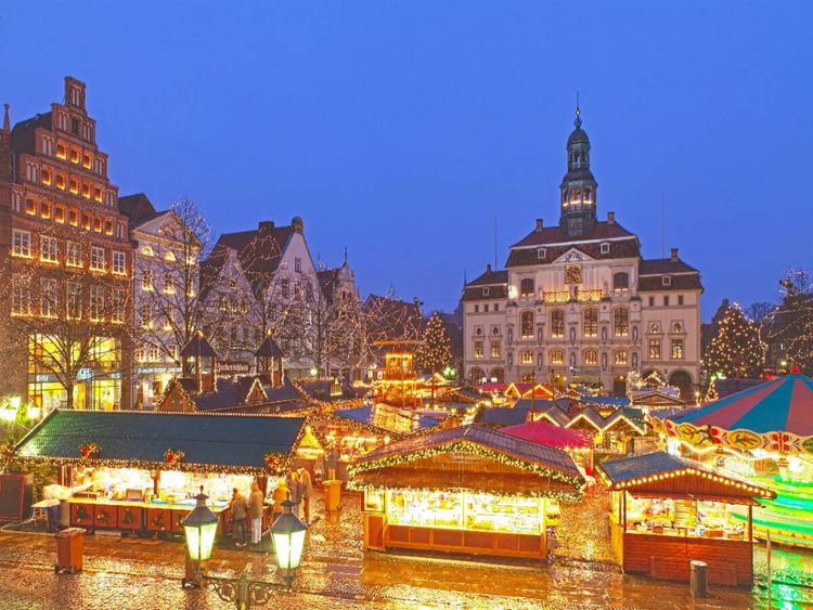 Produktbild: CALVENDO Puzzle Weihnachtsmarkt, L&uuml;neburg | 1000 Teile Lege-Gr&ouml;&szlig;e 64x48cm Foto-Puzzle f&uuml;r gl&uuml;ckliche Stunden