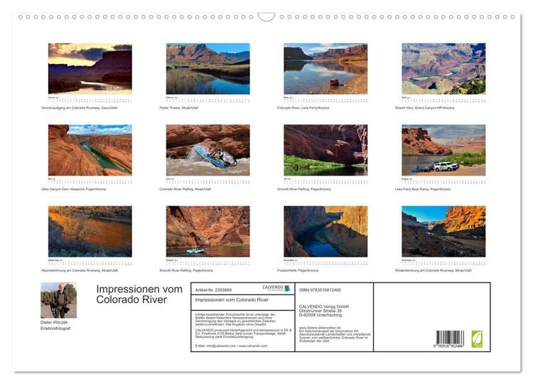 Produktbild: Impressionen vom Colorado River (Wandkalender 2027 DIN A2 quer), CALVENDO Monatskalender