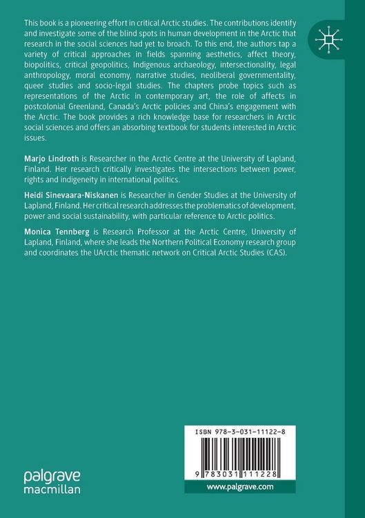 Produktbild: Critical Studies of the Arctic
