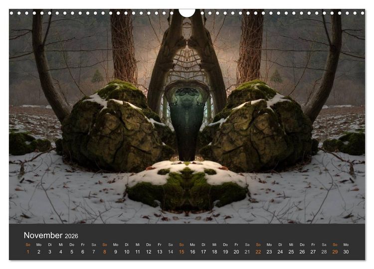Produktbild: Spiegelwelten - Im Reich der Naturwesen (Wandkalender 2026 DIN A3 quer), CALVENDO Monatskalender