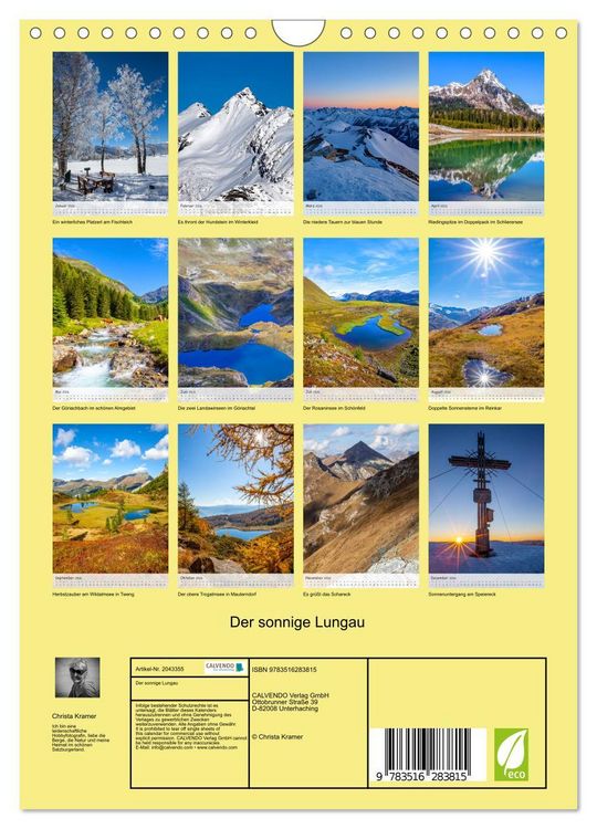 Produktbild: Der sonnige Lungau (Wandkalender 2026 DIN A4 hoch), CALVENDO Monatskalender
